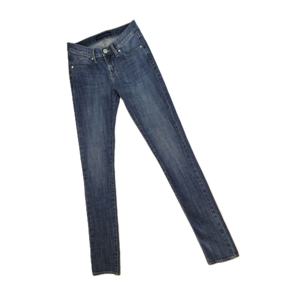 Rock & Republic Womens Jeans Berlin Blue Skinny Studded Size 2 Long 28x33 Tall - Picture 2 of 11